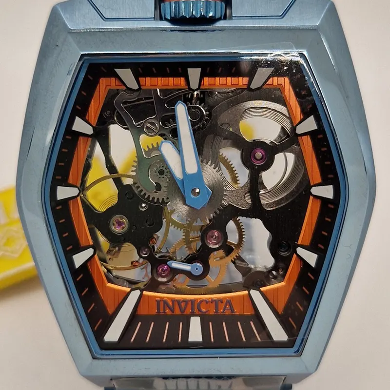 Invicta Akula Black and Orange skeletonized Dial Men's Watch 44016